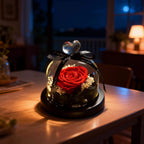 Round Cover Preserved Forever Rose