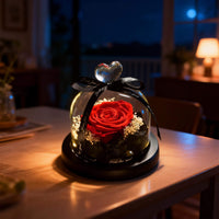 Round Cover Preserved Forever Rose