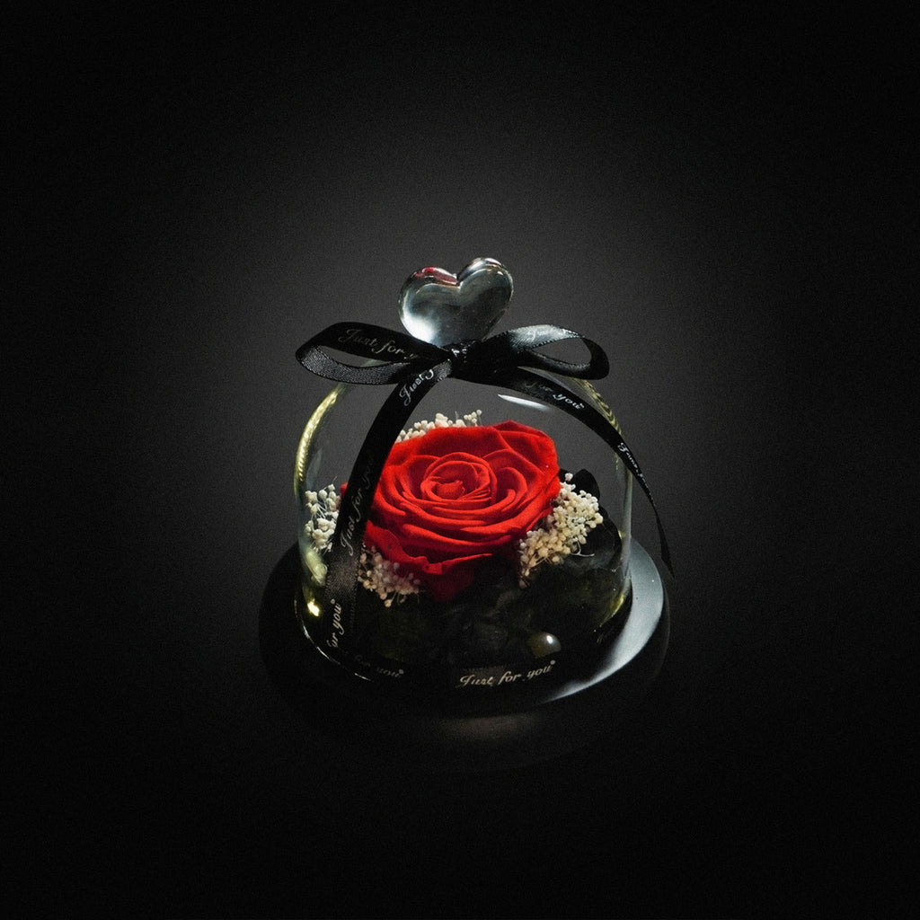 Round Cover Preserved Forever Rose