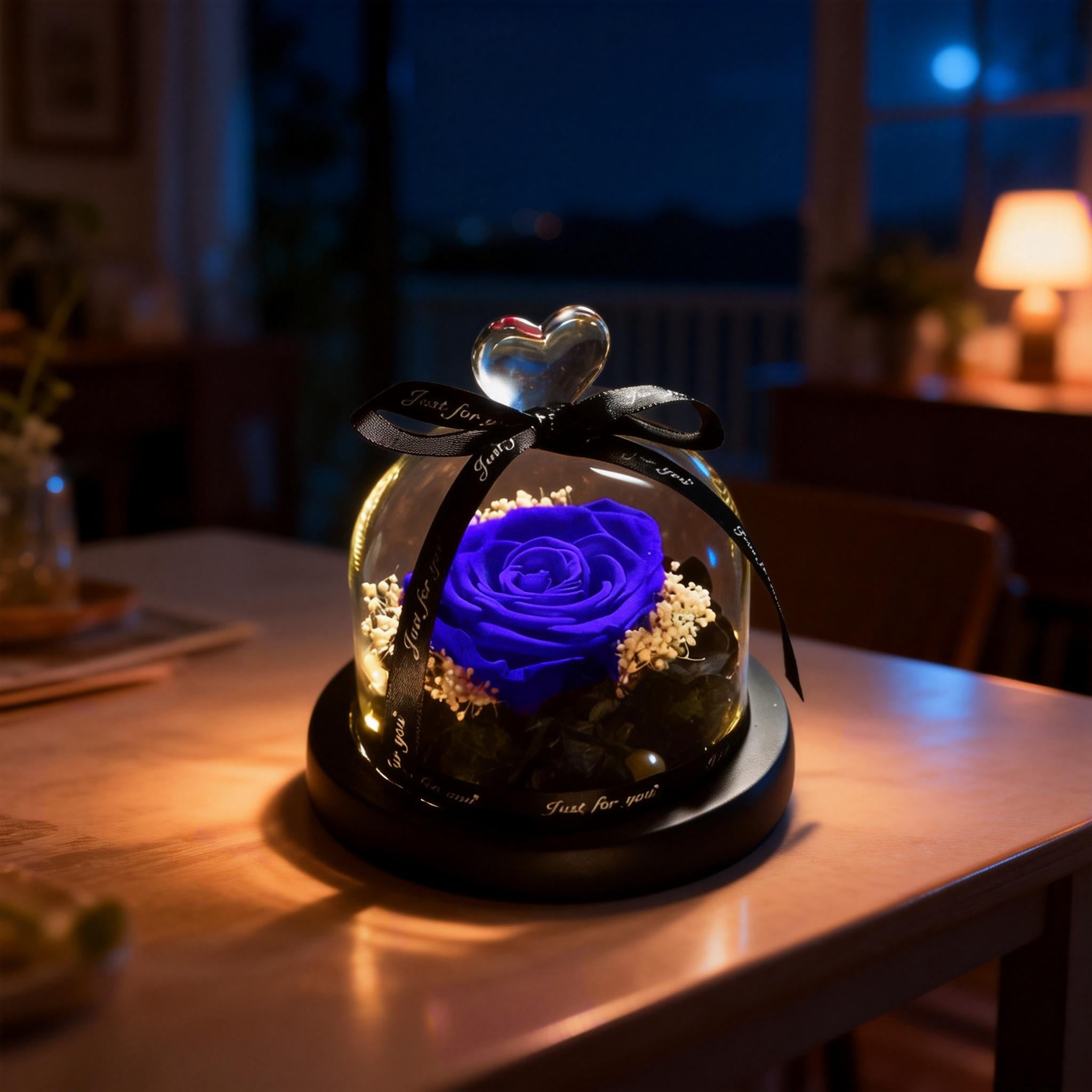 Round Cover Preserved Forever Rose