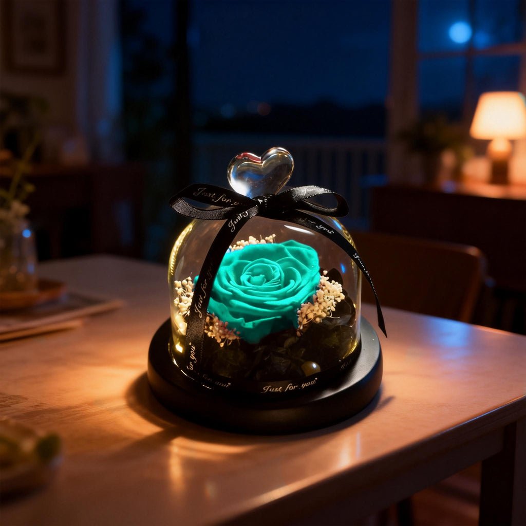 Round Cover Preserved Forever Rose